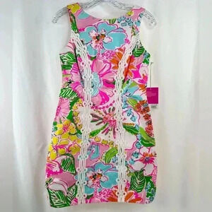 NWT Lilly Pulitzer For Target Women's Nosey Posie Shift Cotton Mini Dress Size 2